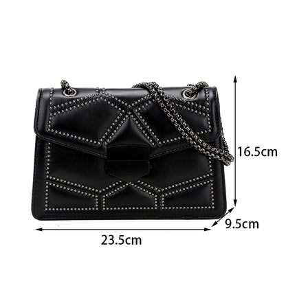 Classic Rivet Chain Shoulder Bag