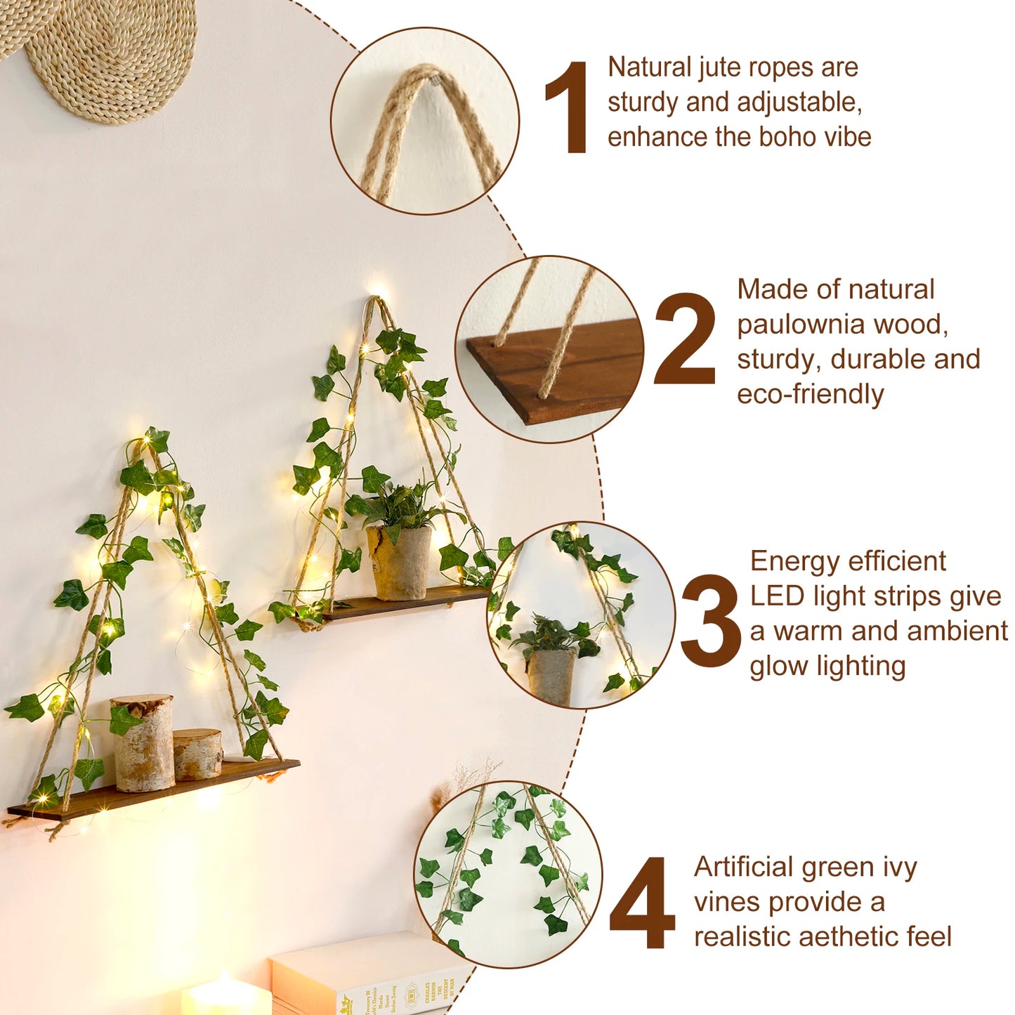 LuminaLeaf Decor Shelf