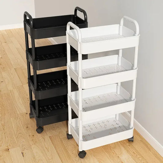 Kitchen and Bathroom Multi-Layer Trolley Rack