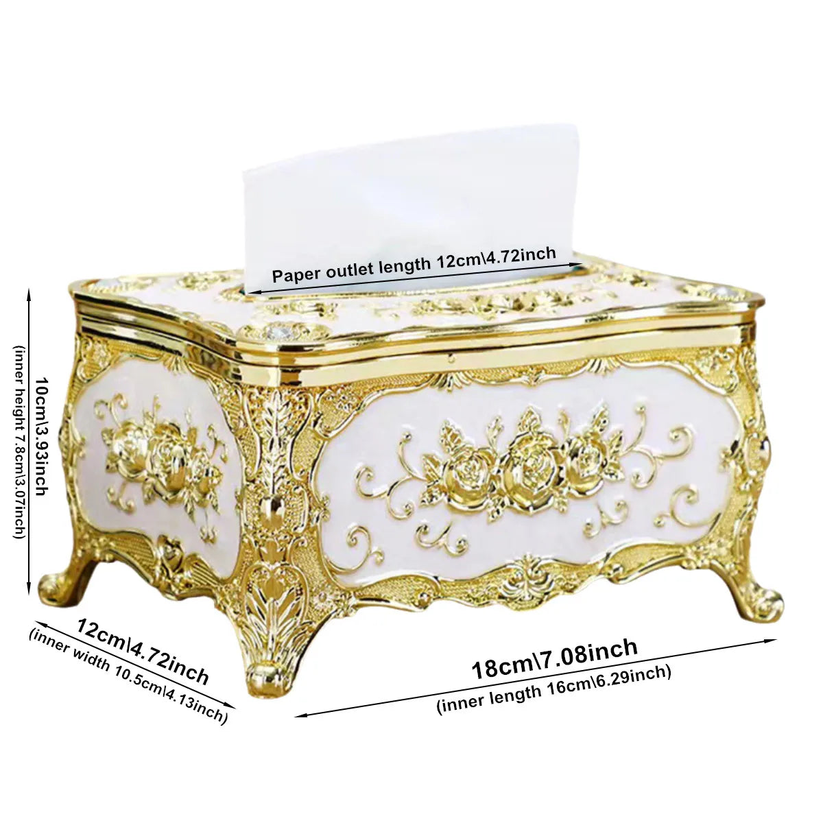 Luxe Gold/Silver Tissue Box