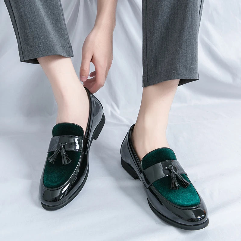 Royal Emerald Suede Leather Loafers