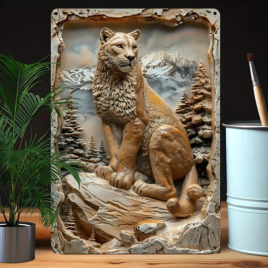 Mountain Lion 3D Wall Art